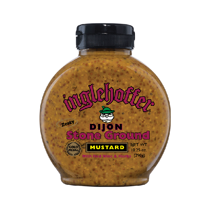 INGLEHOFFER: Mustard Sqz Dijon Stone Grnd, 10.25 oz