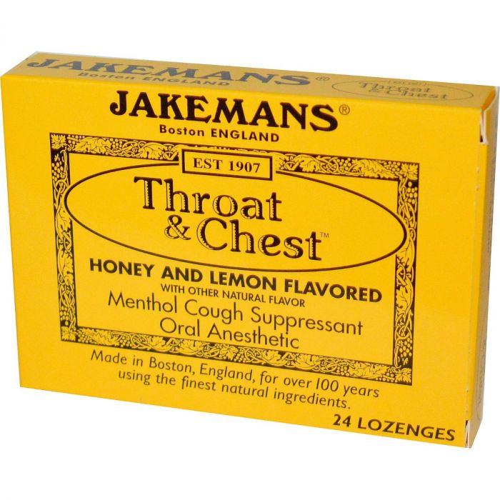 JAKEMANS: Lozenge Throat and Chest Honey and Lemon, 30 pc