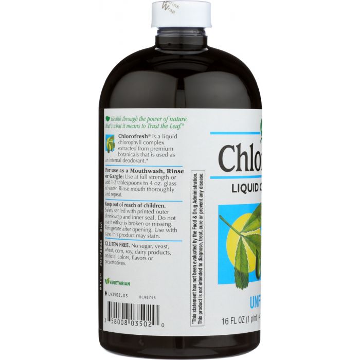 NATURE'S WAY: Chlorofresh Liquid Chlorophyll Unflavored, 16 oz