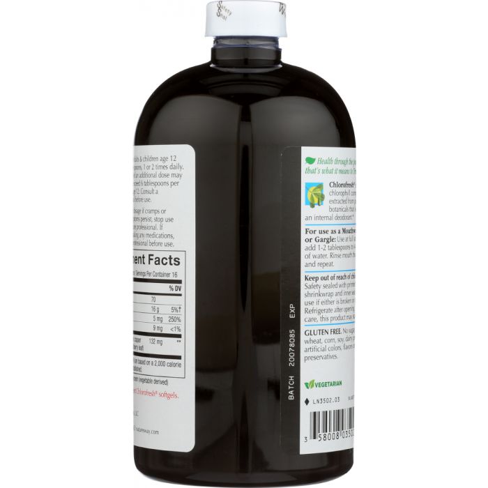 NATURE'S WAY: Chlorofresh Liquid Chlorophyll Unflavored, 16 oz