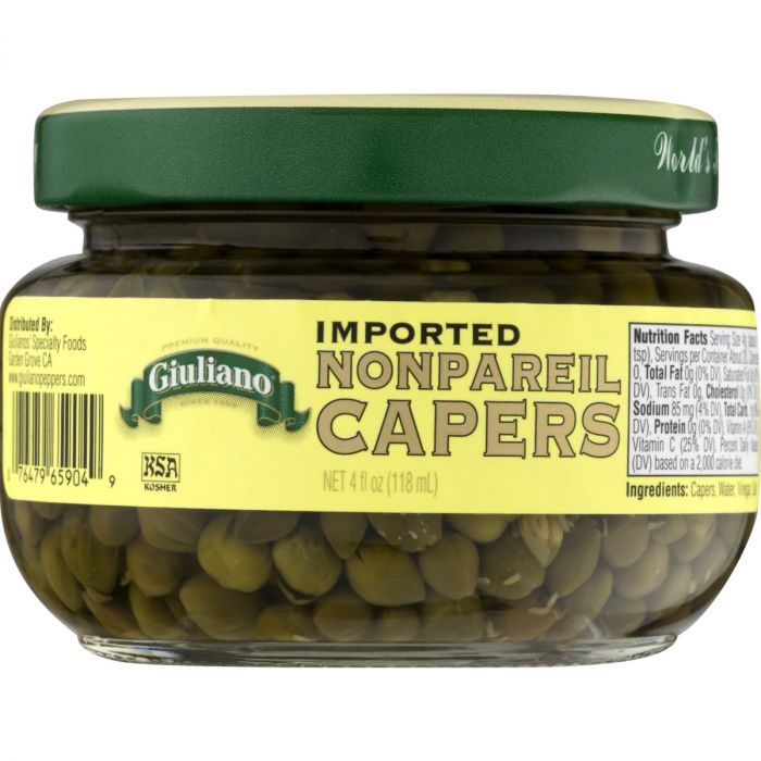 GIULIANO: Caper Nonpareil Imprtd, 4 oz