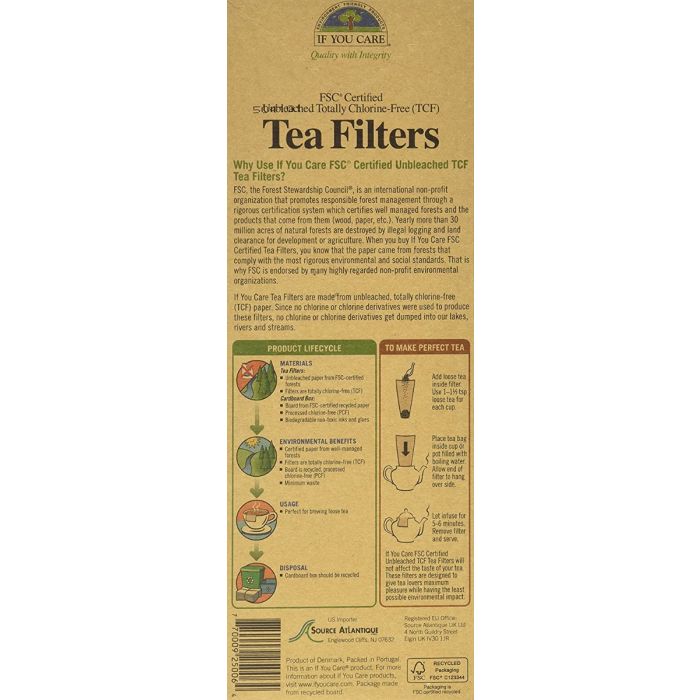 IF YOU CARE: Tea Filter Unbleach Tall, 50 pc