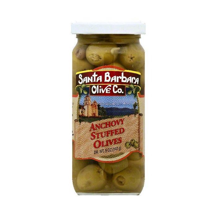 SANTA BARBARA: Olive Stfd Anchovy Jar, 5 oz