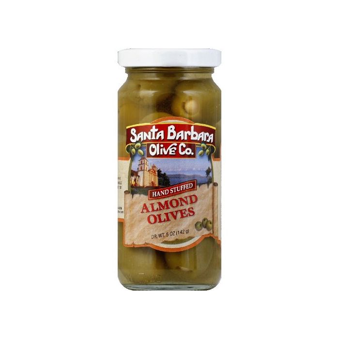 SANTA BARBARA: Olive Stfd Almond Jar, 5 oz