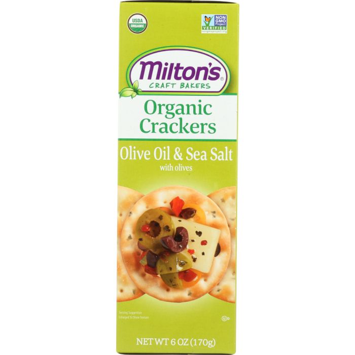 MILTONS: Organic Olive Oil & Sea Salt Crackers, 6 oz