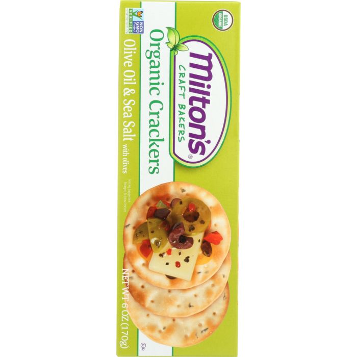 MILTONS: Organic Olive Oil & Sea Salt Crackers, 6 oz