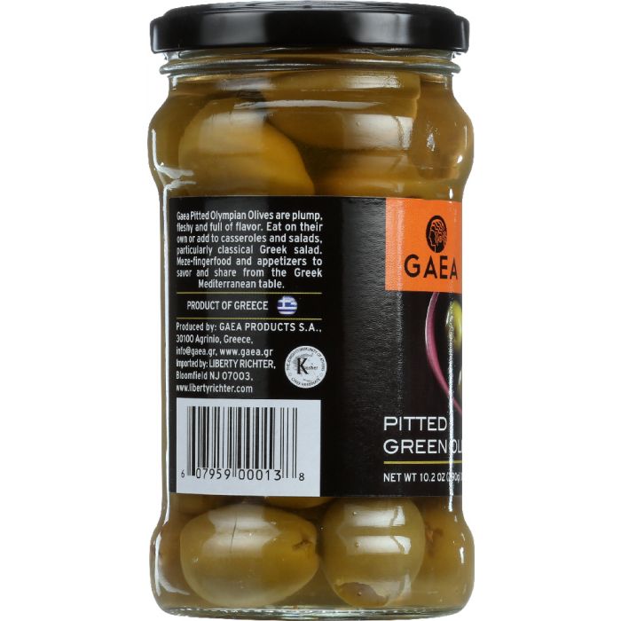 GAEA: Organic Pitted Green Olives, 4.9 Oz