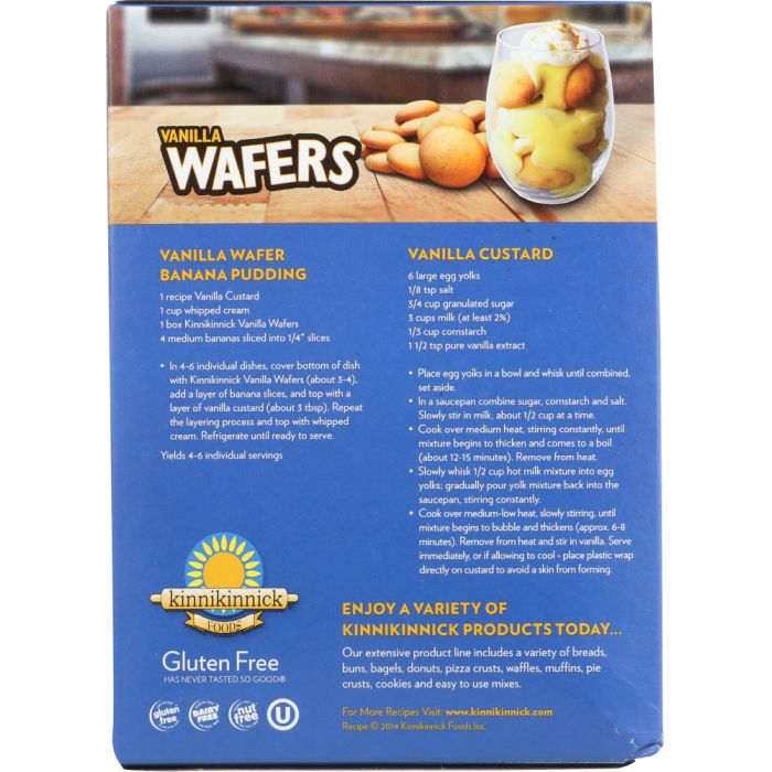 KINNIKINNICK: Gluten Free Vanilla Wafers, 6.3 oz