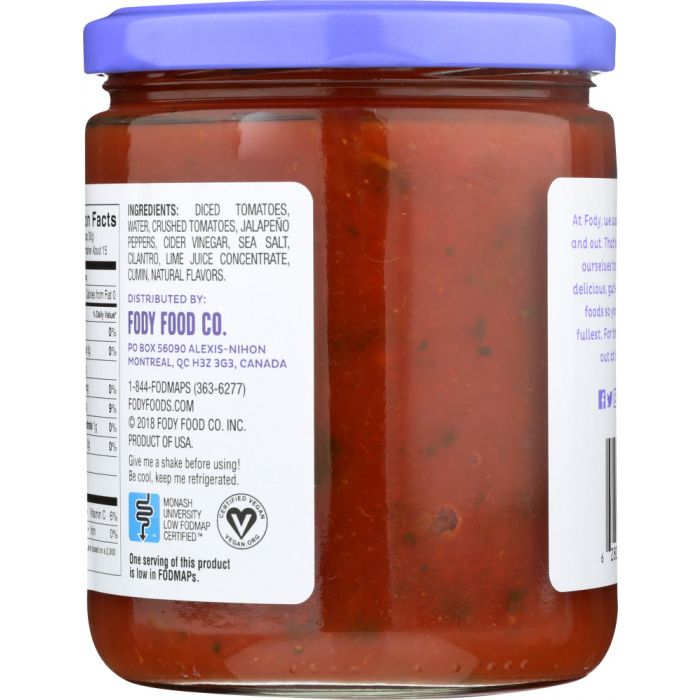 FODY FOOD CO: Salsa Mild Low FODMAP, 16 oz