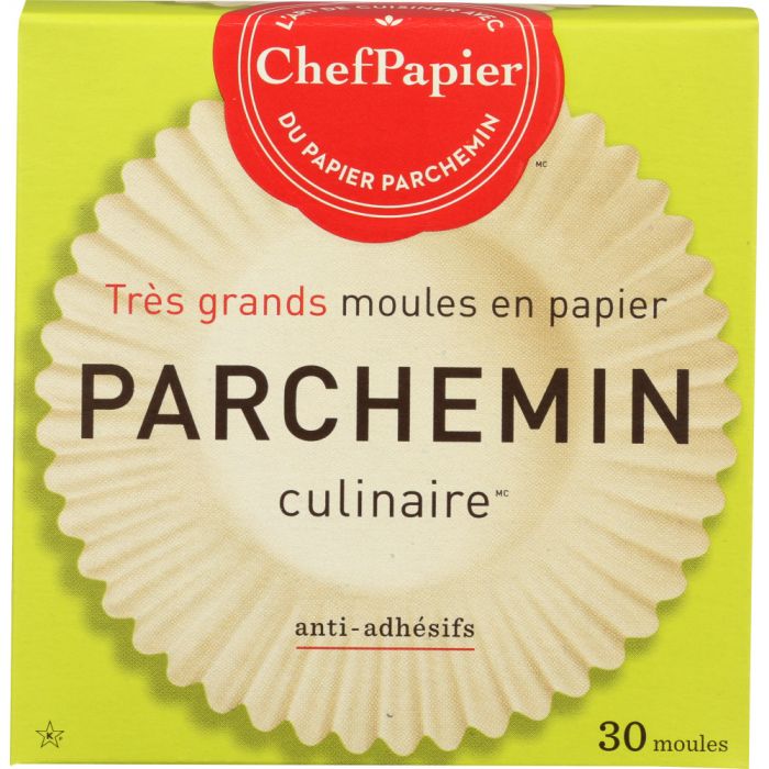 PAPERCHEF: Culinary Parchment Extra Large Baking Cups, 30 Pc