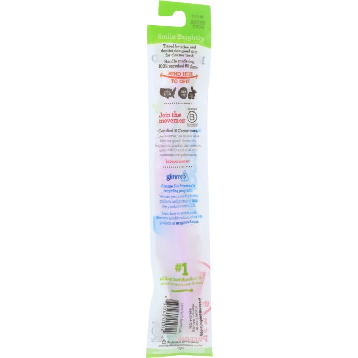 PRESERVE: Ultra Soft Toothbrush in Lightweight Pouch, 1 ea