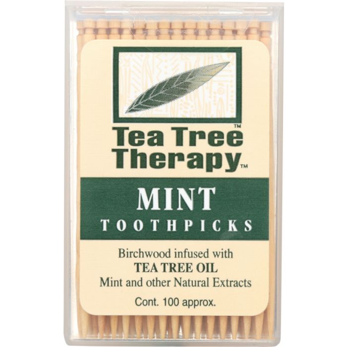 TEA TREE THERAPY: Toothpicks Mint, 100 Toothpicks