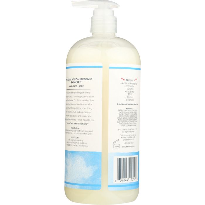 KIRKS: Wash 3 In 1 Fresh Scent, 32 oz