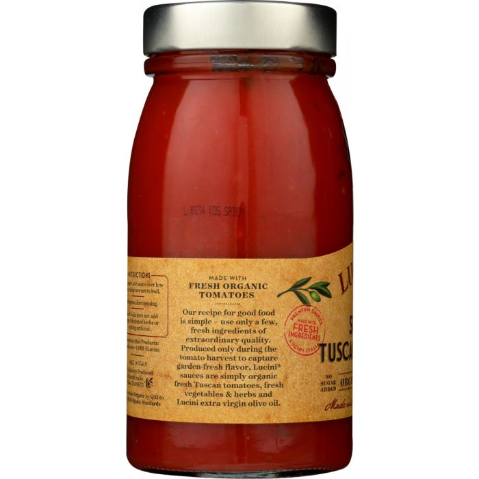 LUCINI: Italia Tomato Sauce Spicy Tuscan, 25.5 oz