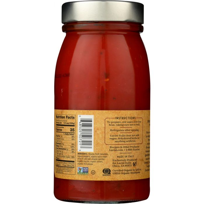 LUCINI: Italia Tomato Sauce Spicy Tuscan, 25.5 oz