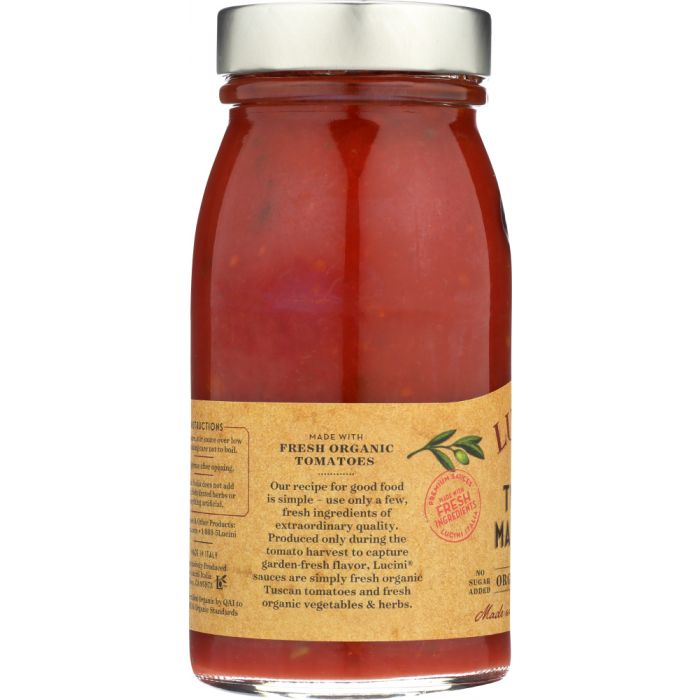 LUCINI: Sauce Tuscan Marinara Organic, 25.50 oz