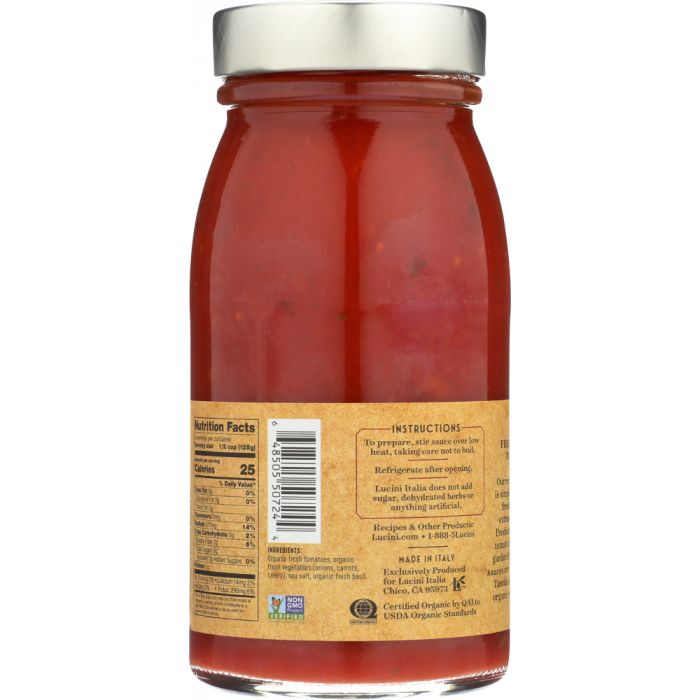 LUCINI: Sauce Tuscan Marinara Organic, 25.50 oz