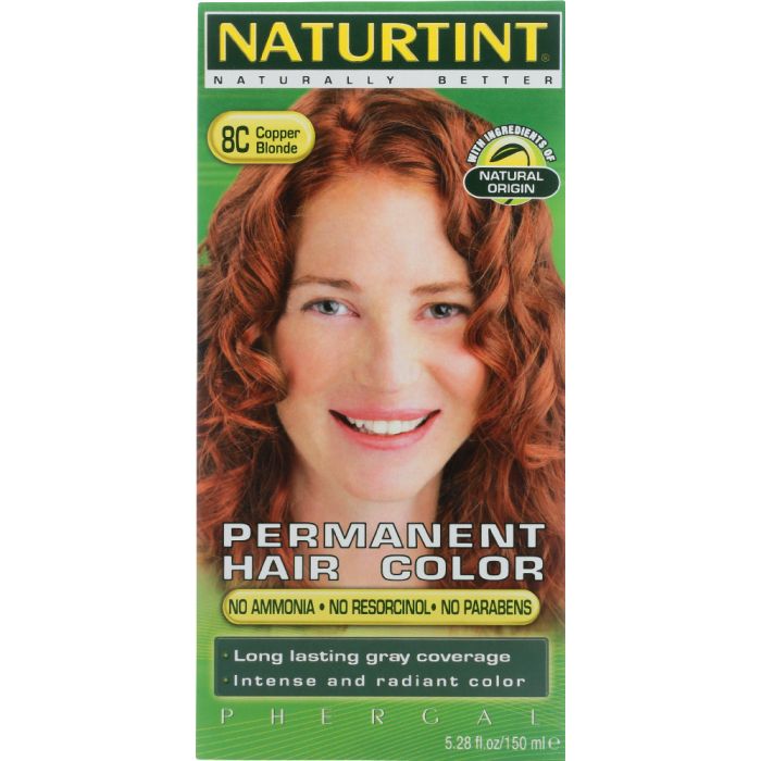 NATURTINT: Permanent Hair Color 8C Copper Blonde, 5.28 oz