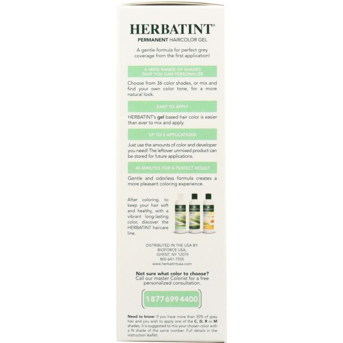 HERBATINT: Permanent Herbal Haircolor Gel 2N Brown, 4 oz