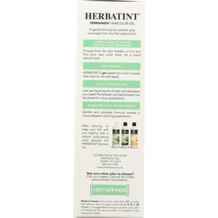 HERBATINT: Permanent Herbal Haircolor Gel 8N Light Blonde, 4 Oz