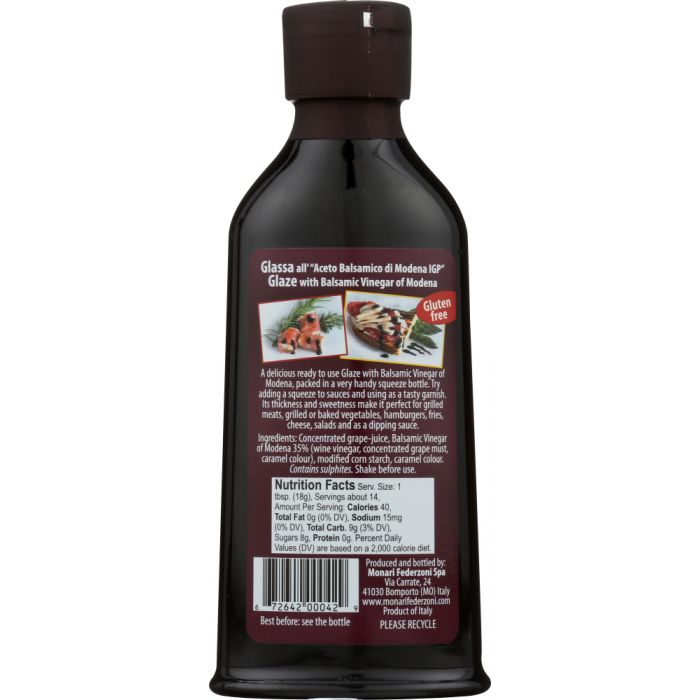 MONARI: Federzoni Balsamic Vinegar Glaze, 9.1 oz