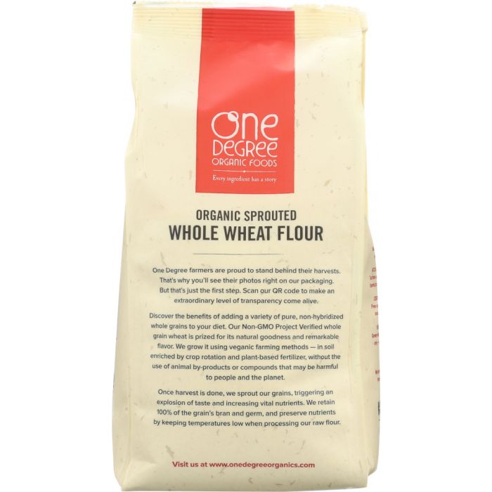 ONE DEGREE: Flour Whole Wheat Sprouted Organic, 32 oz