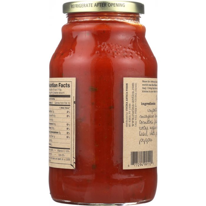 CUCINA ANTICA: Tomato Basil Sauce, 25 oz