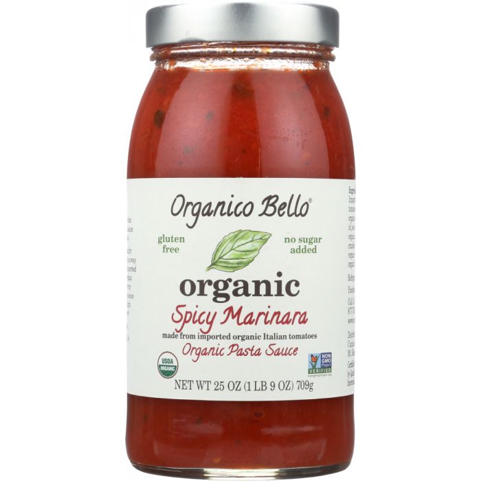 ORGANICO BELLO: Organic Pasta Sauce Spicy Marinara, 25 oz