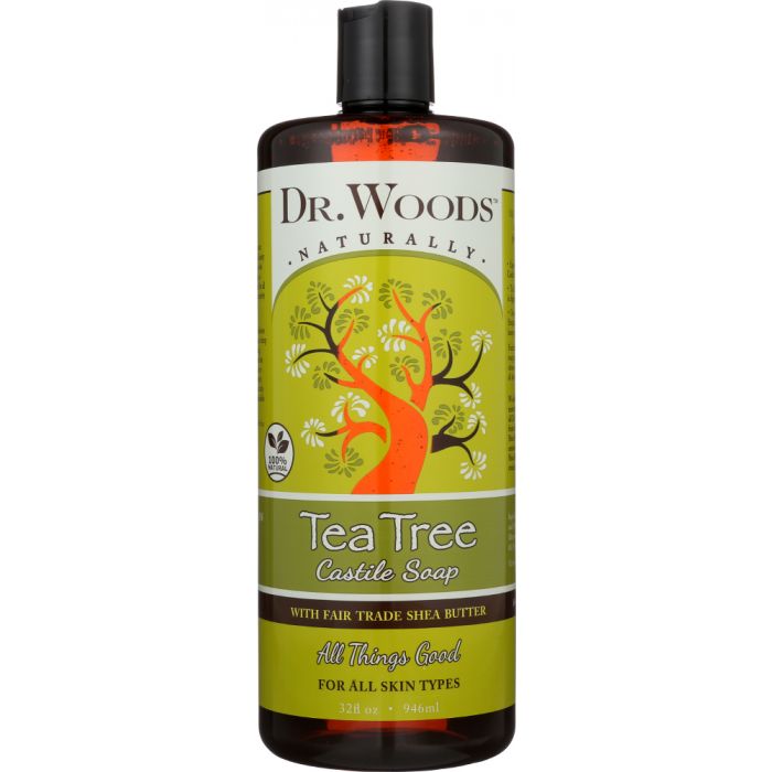 DR. WOODS: Castile Soap Tea Tree with Shea Butter, 32 Oz