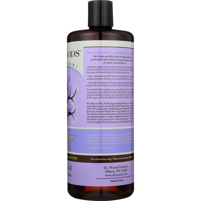 DR WOODS: Liquid Soap Lavender with Shea Butter, 32 oz