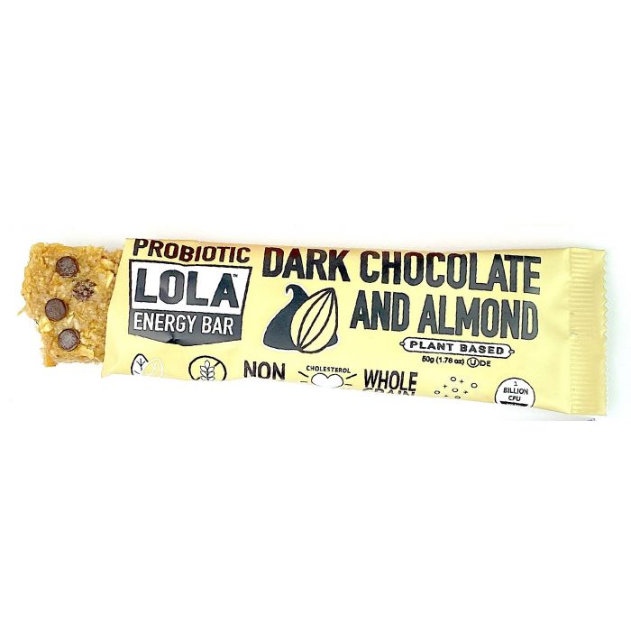 LOLA SNACKS: Bar Pbiotic Dk Choc Almon, 1.76 oz