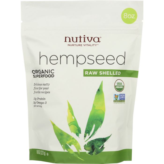 NUTIVA: Organic Raw Shelled Hempseed, 8 oz