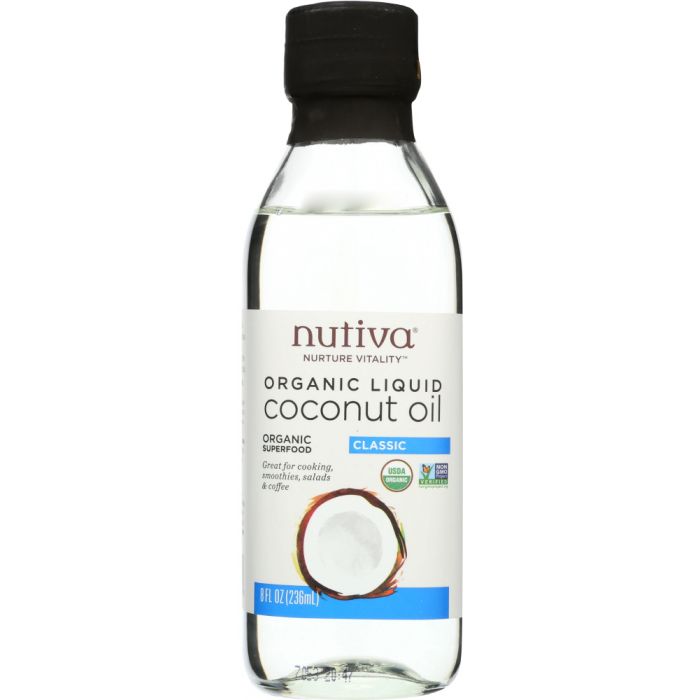 NUTIVA: Organic Liquid Coconut Oil, 8 oz