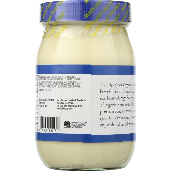 OJAI COOK: Organic Mayonnaise, 16 oz