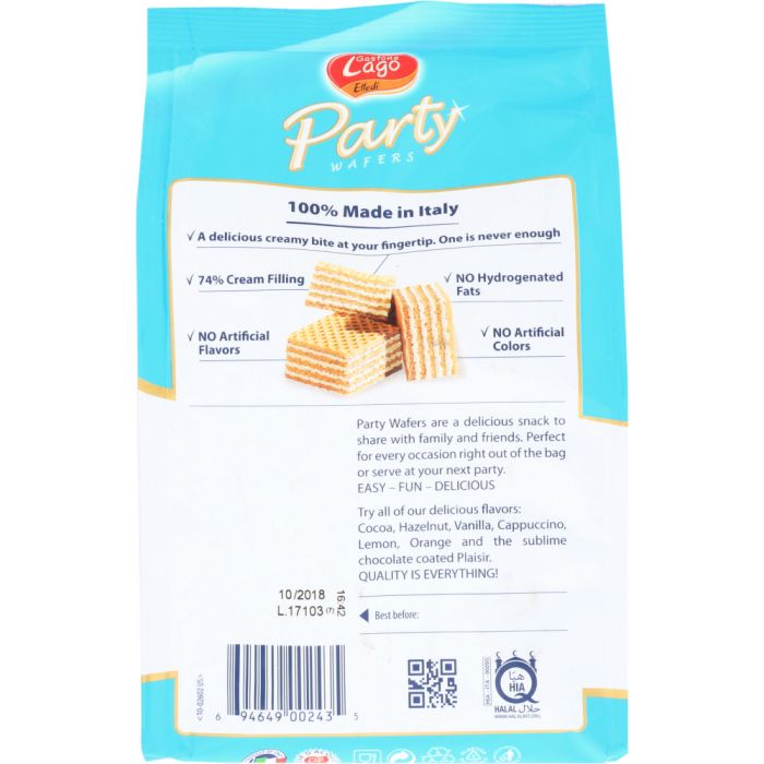 GASTONE LAGO: Vanilla Wafers Party Bag, 8.82 oz