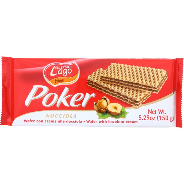 GASTONE LAGO: Cookie Hazelnut Cream Wafer Poker, 5.29 oz