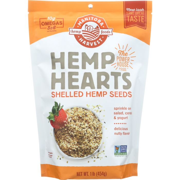 MANITOBA HARVEST: Hemp Hearts Natural Raw Shelled Hemp Seed, 16 oz