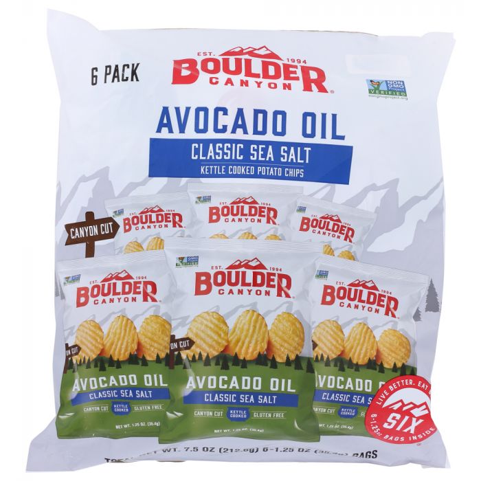 BOULDER CANYON: Avocado Oil Classic Sea Salt Chips, 7.50 oz