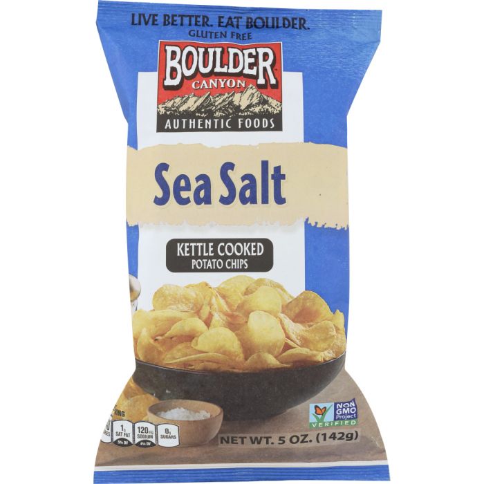 BOULDER CANYON: Sea Salt Kettle Cooked Potato Chips, 5 oz