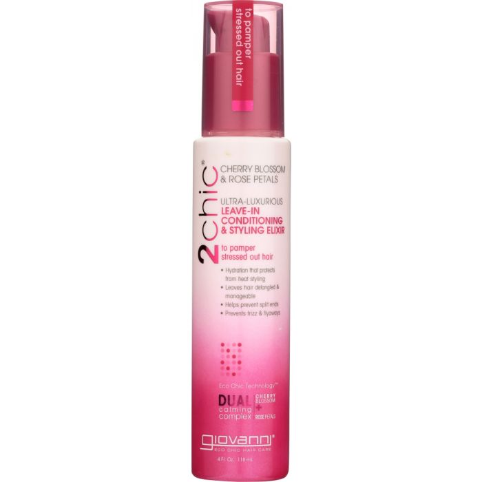 GIOVANNI COSMETICS: 2chic Ultra-Luxurious Leave-In Conditioning & Styling Elixir Cherry Blossom, 4 oz