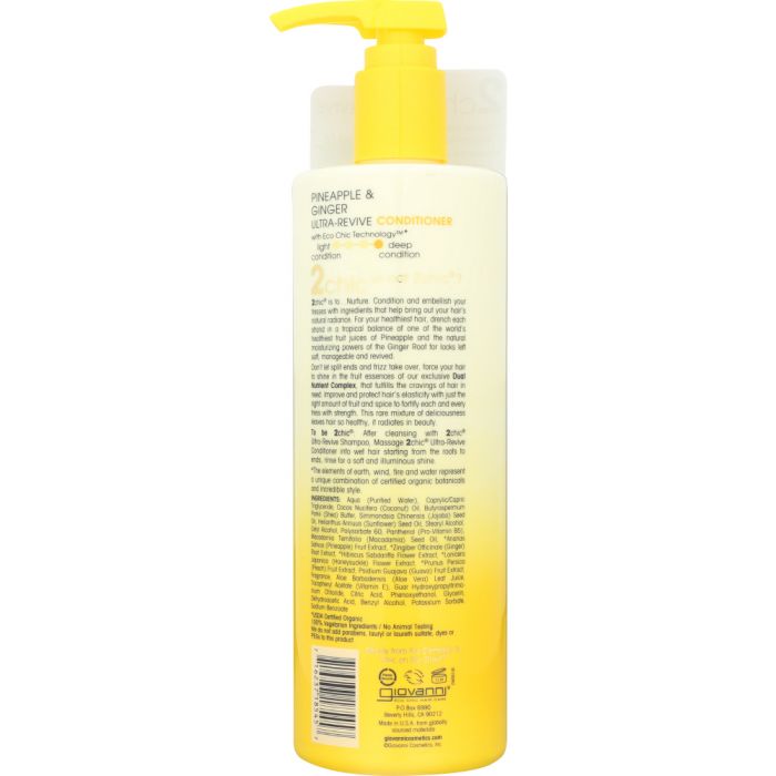 GIOVANNI COSMETICS: Pineapple Ginger Ultra-Revive Conditioner, 24 fo