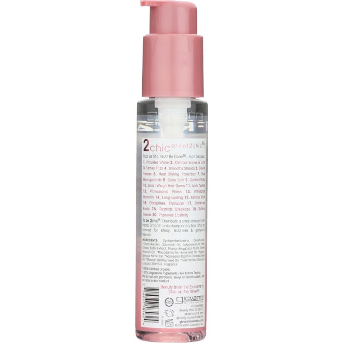 GIOVANNI COSMETICS: 2Chic Frizz Be Gone Polishing Serum Shea Butter & Sweet Almond Oil, 2.75 oz