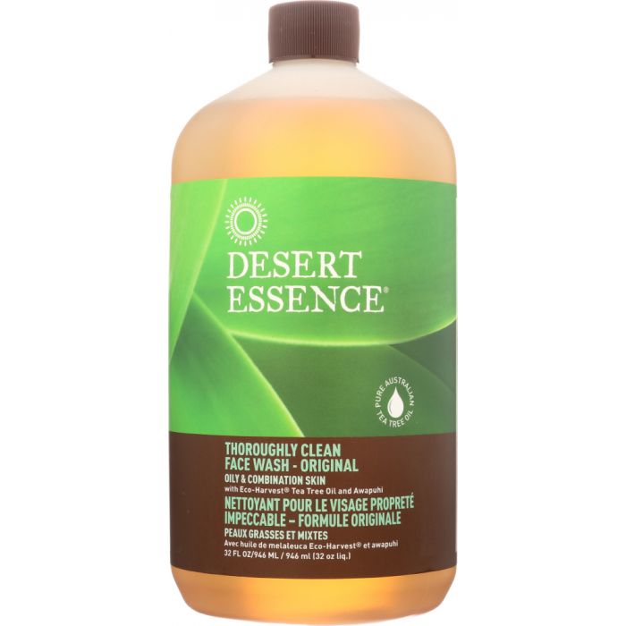 DESERT ESSENCE: Thoroughly Clean Face Wash, 32 oz