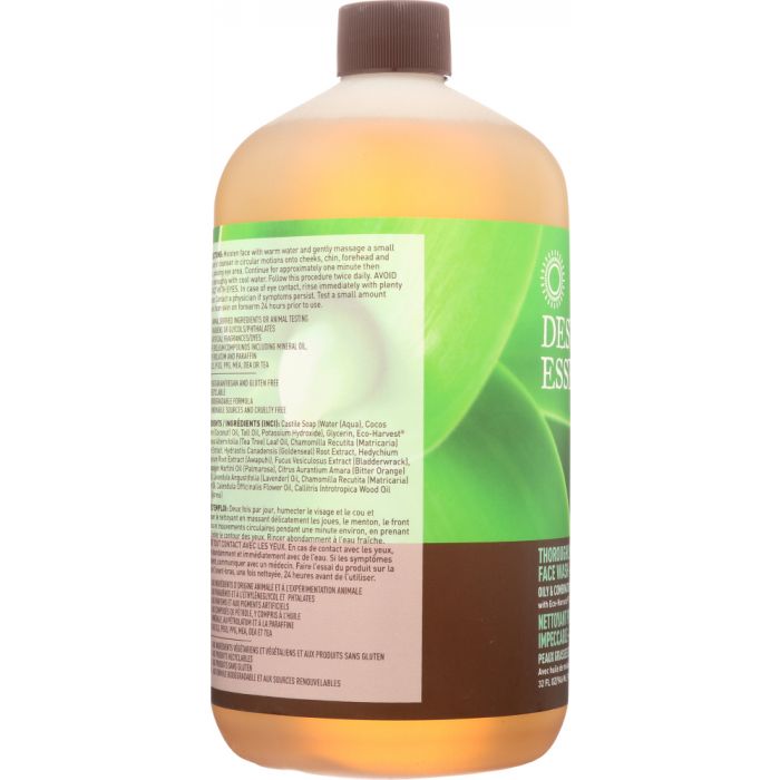 DESERT ESSENCE: Thoroughly Clean Face Wash, 32 oz