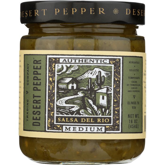 DESERT PEPPER: Salsa Del Rio Medium, 16 oz