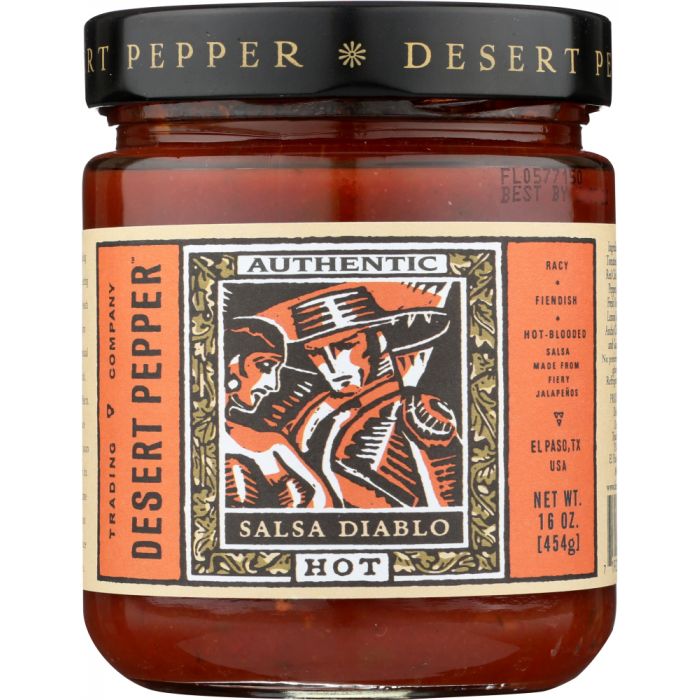 DESERT PEPPER: Diablo Hot Salsa, 16 oz