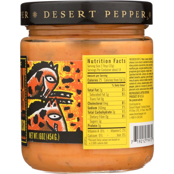 DESERT PEPPER: Chile Con Queso Medium, 16 oz