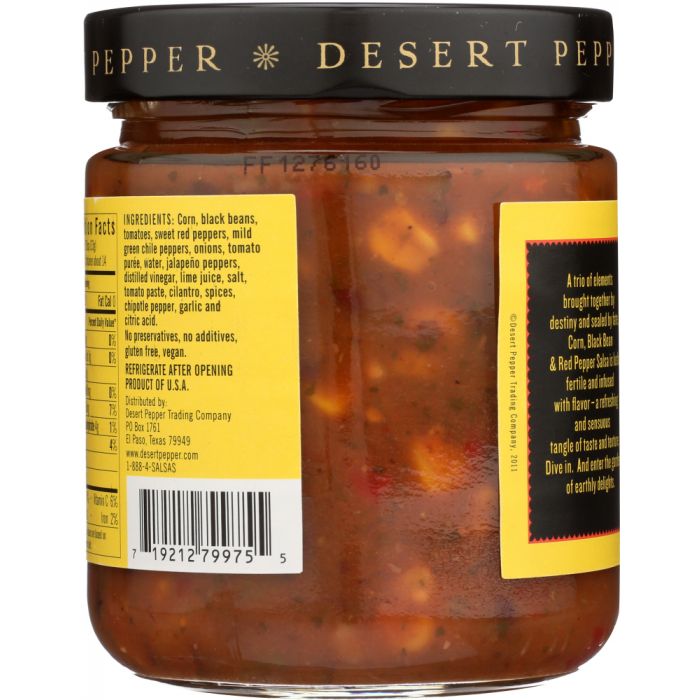 DESERT PEPPER: Salsa Corn Black Bean Red Pepper Medium, 16 oz