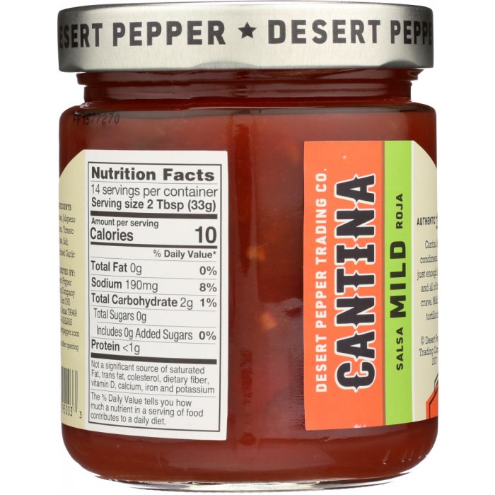 DESERT PEPPER: Salsa Cantina Mild Red, 16 oz