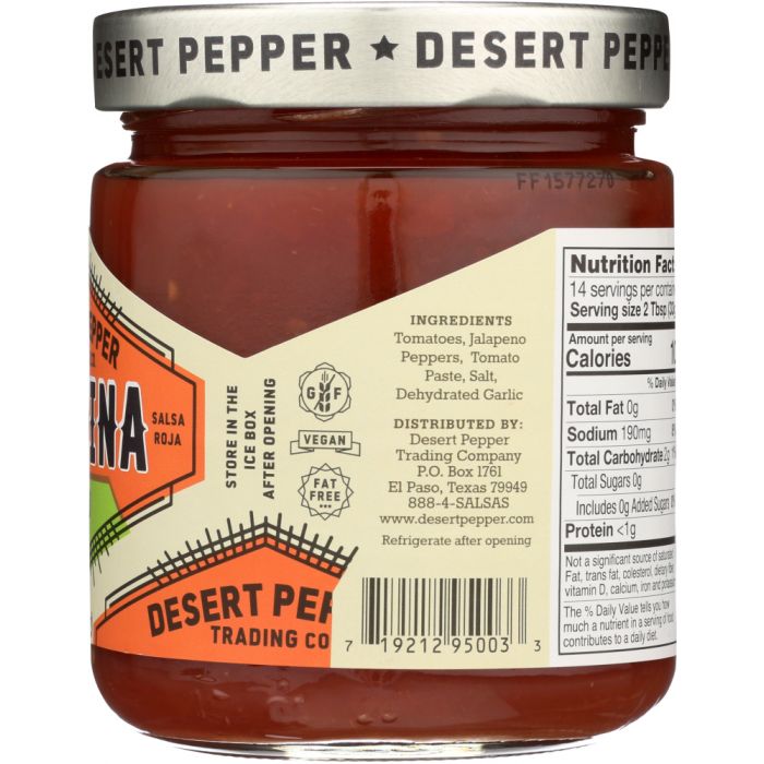 DESERT PEPPER: Salsa Cantina Mild Red, 16 oz